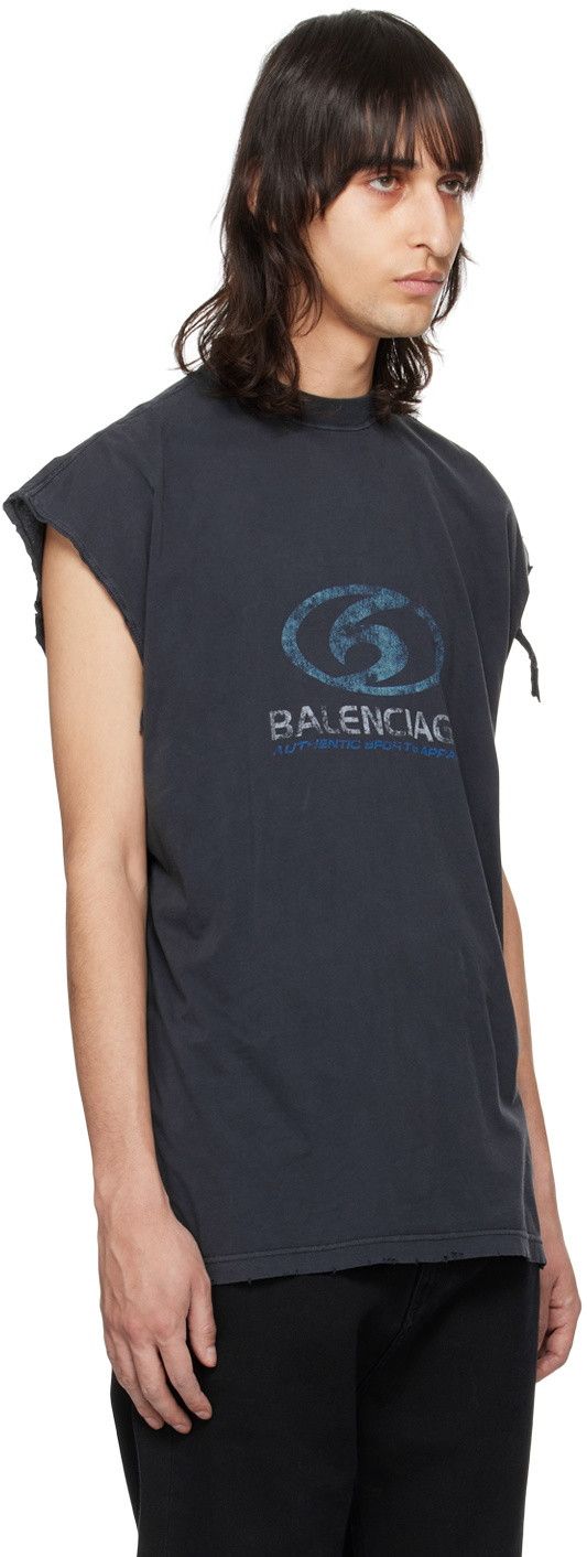 Balenciaga Balenciaga Black sleeveless Surfer T-Shirt Size US S / EU 44-46 / 1 - 2 Thumbnail