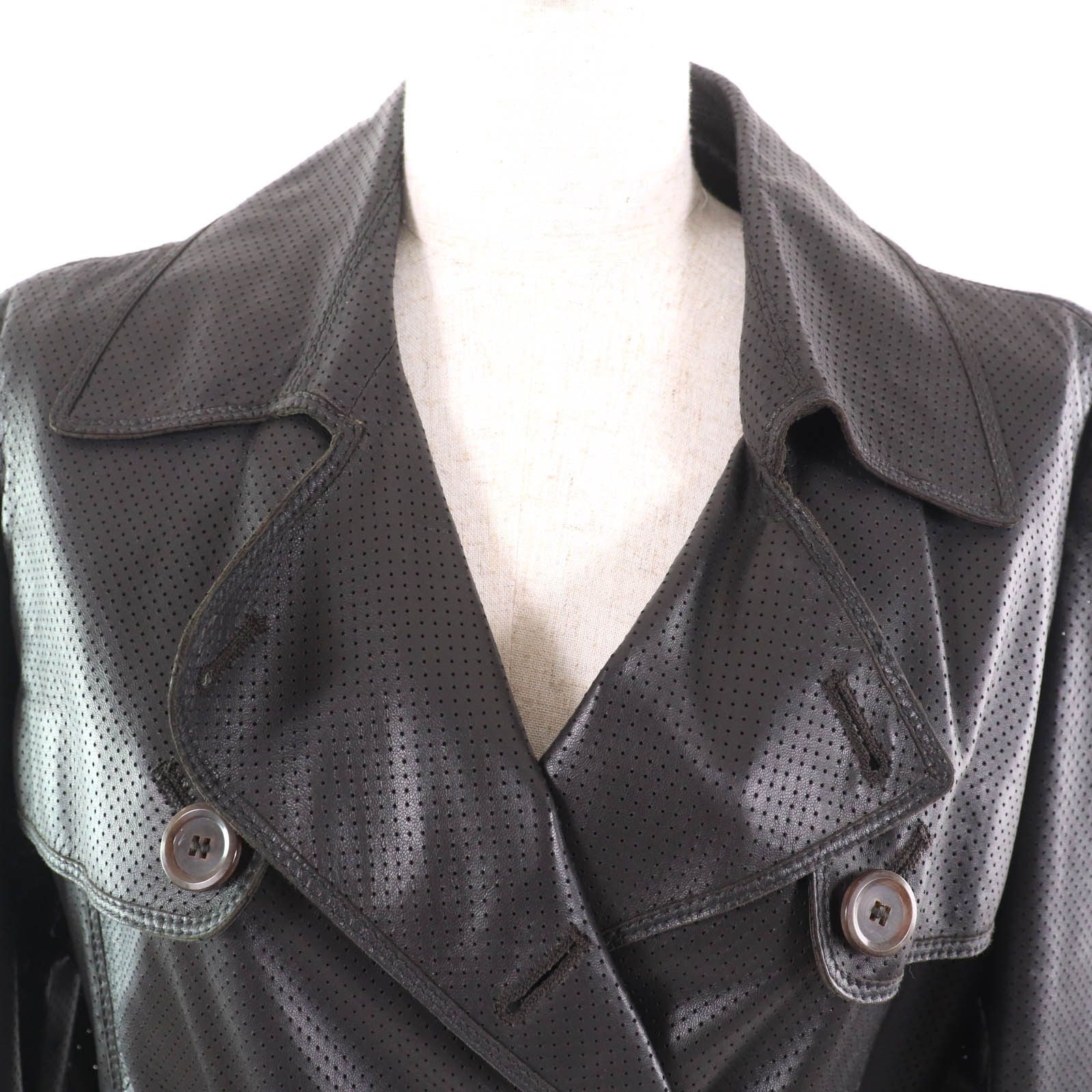 Other Other Hugo Boss Trench Coat Lamb Leather Trench Coat Leather Outerwear DUTY FREE for USA Size ONE SIZE - 4 Thumbnail