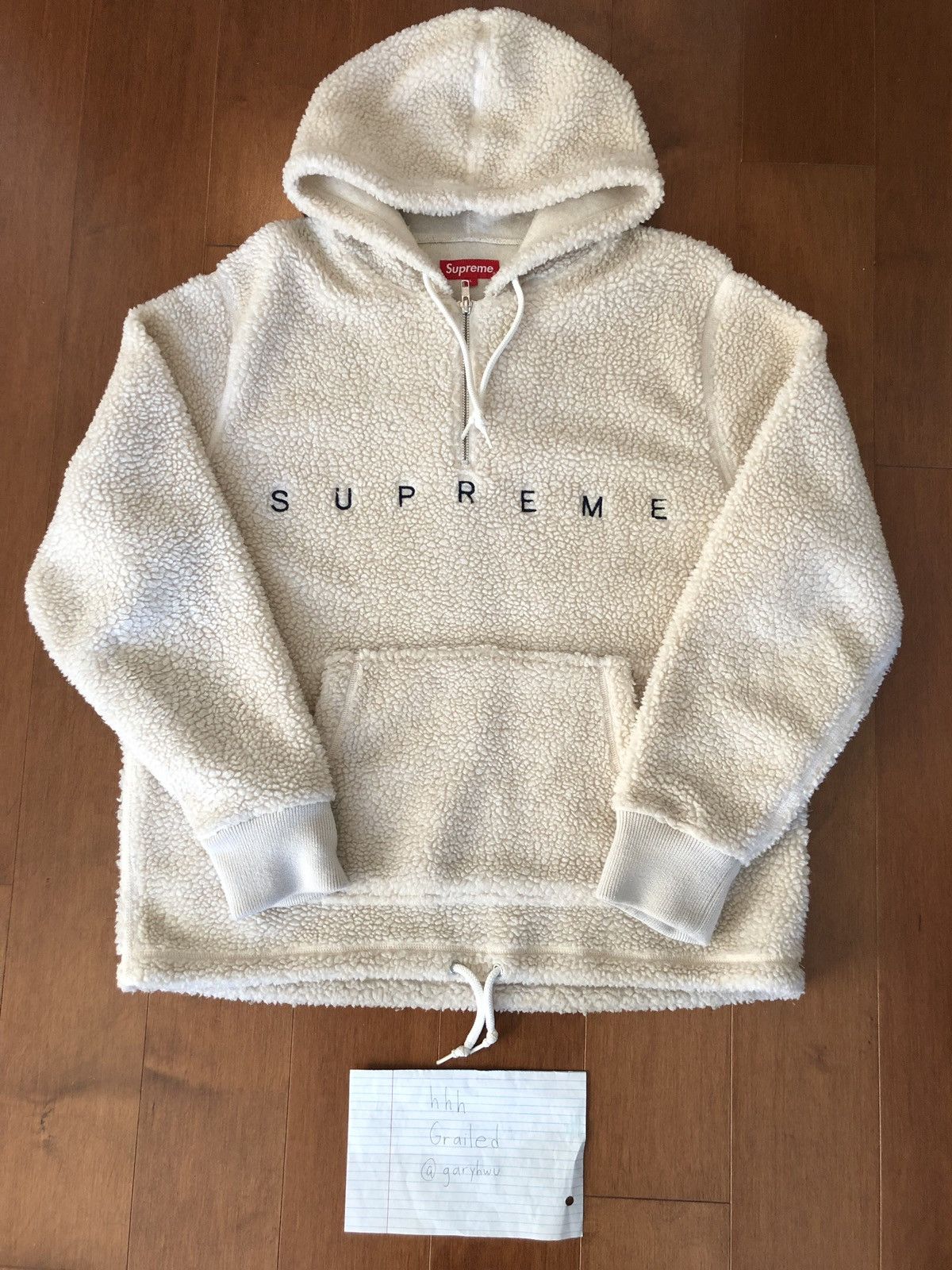 Supreme sherpa hotsell fleece hoodie