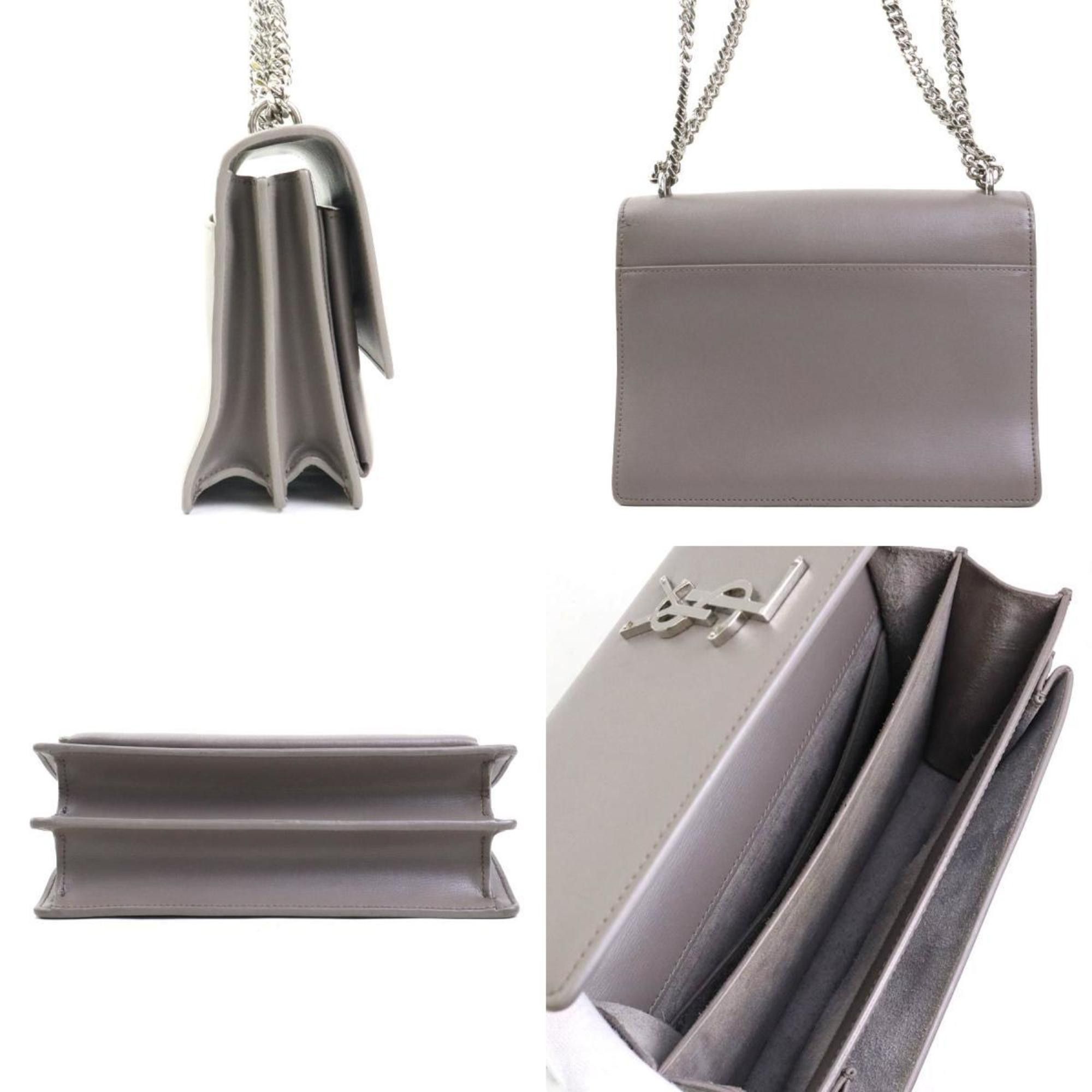Saint Laurent Paris Saint Laurent shoulder bag leather metal grey silver women's e60593a Size ONE SIZE - 2 Thumbnail