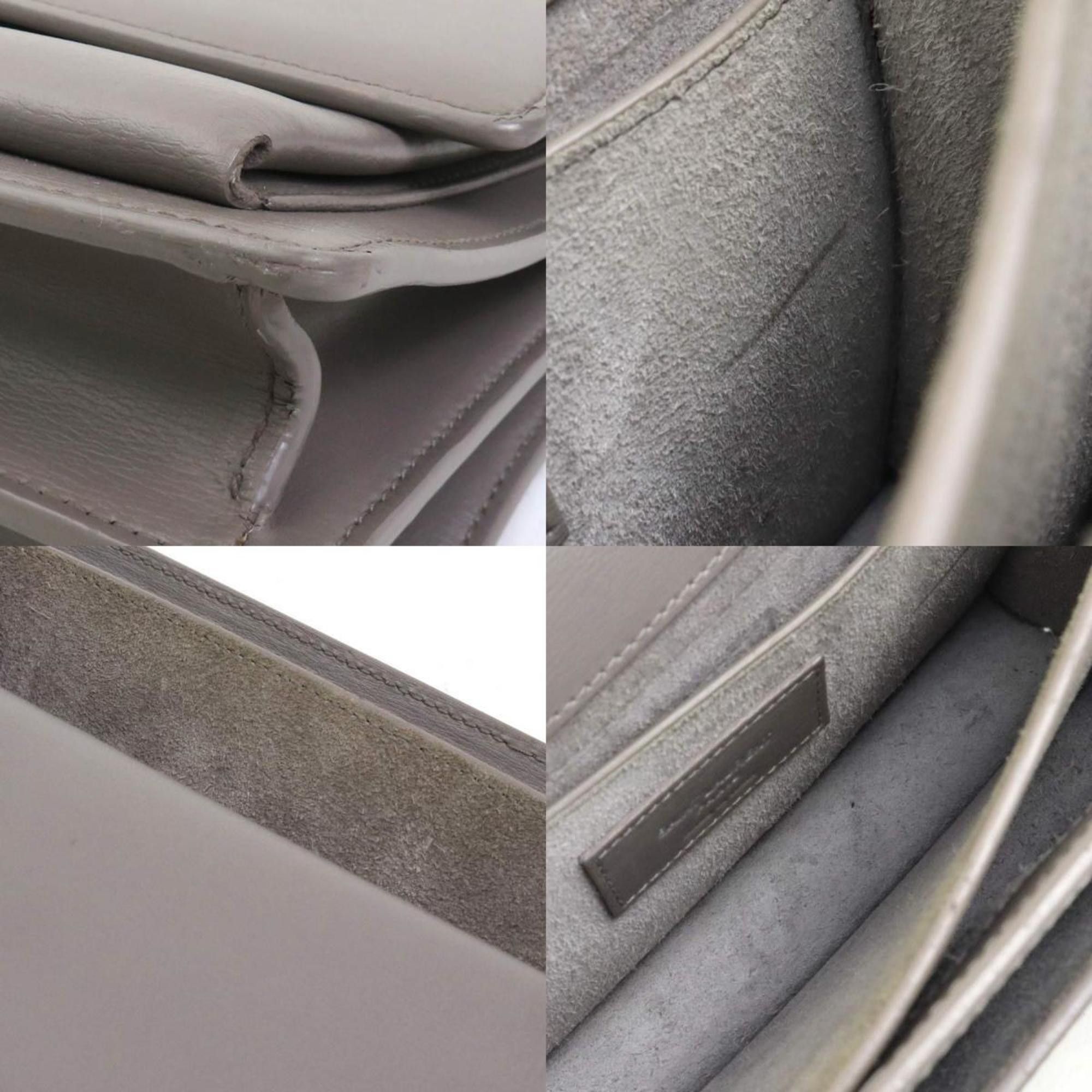 Saint Laurent Paris Saint Laurent shoulder bag leather metal grey silver women's e60593a Size ONE SIZE - 3 Thumbnail
