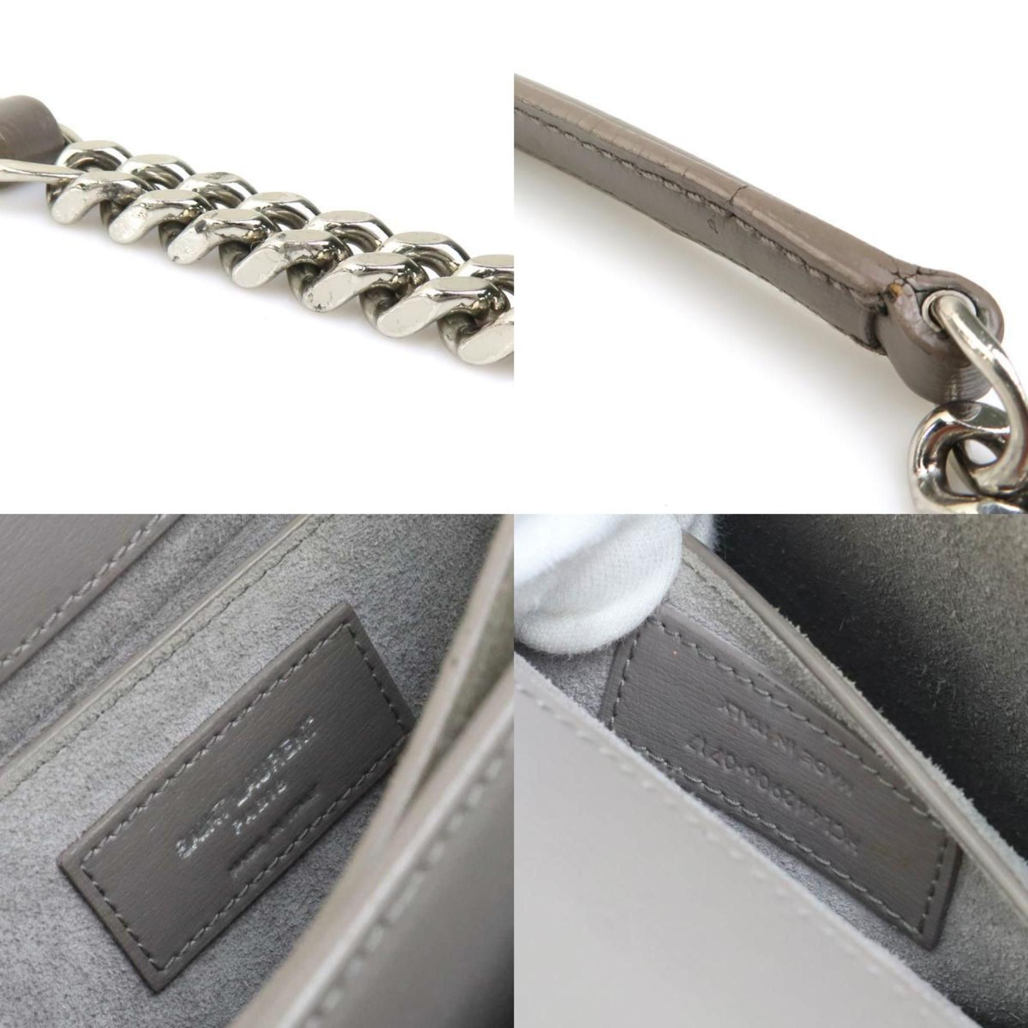 Saint Laurent Paris Saint Laurent shoulder bag leather metal grey silver women's e60593a Size ONE SIZE - 5 Thumbnail