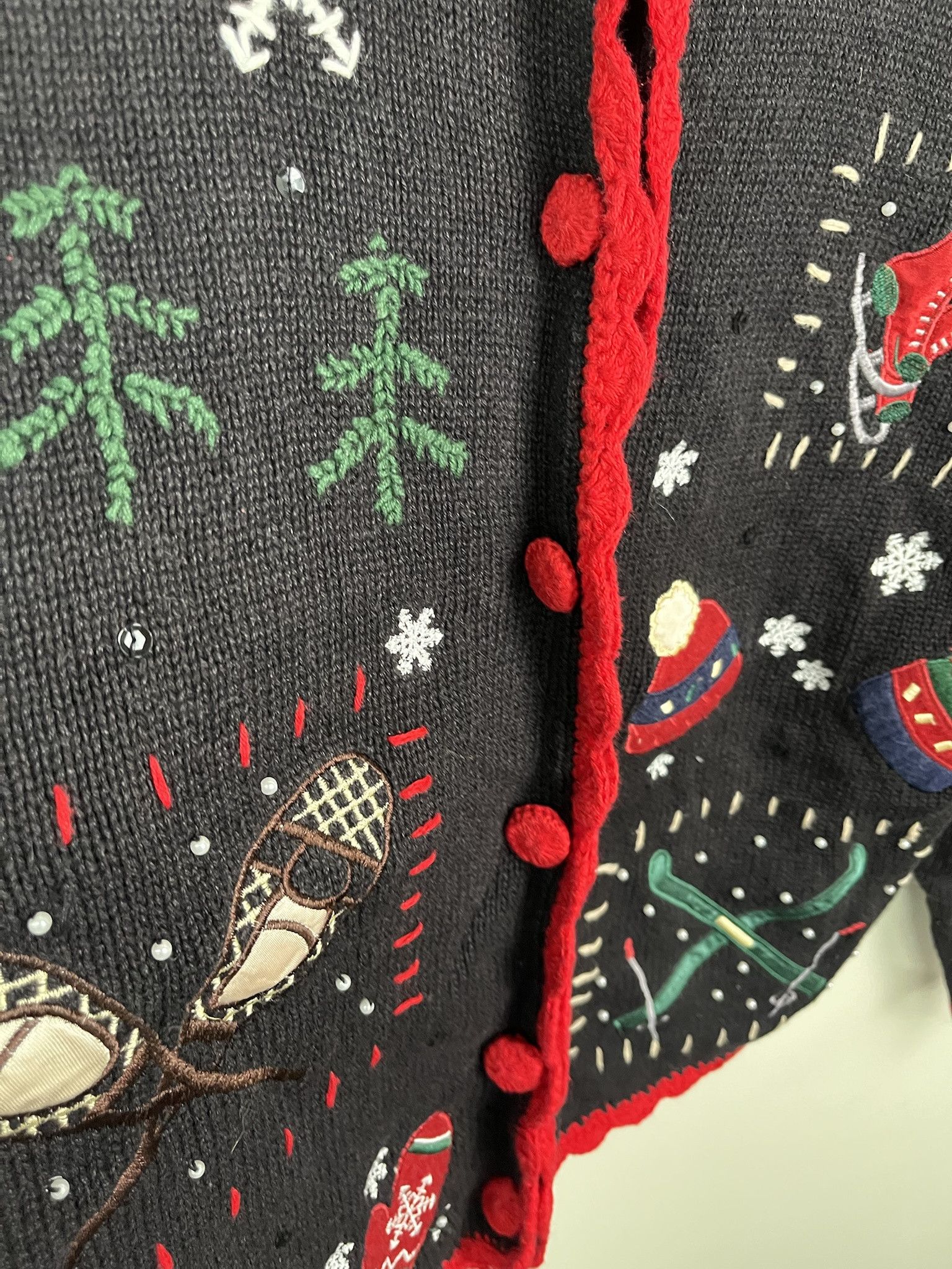 Vintage Vintage Y2K Embroidered Button Up Christmas Cardigan "Snowfall" Size S Size US S / EU 44-46 / 1 - 2 Thumbnail