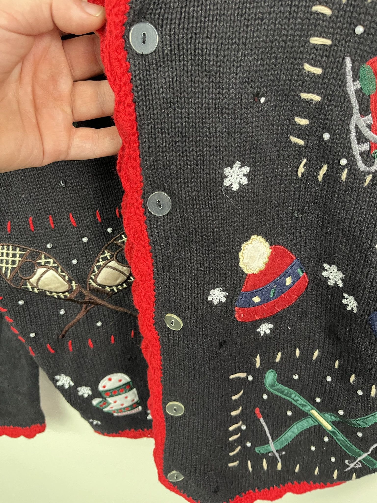 Vintage Vintage Y2K Embroidered Button Up Christmas Cardigan "Snowfall" Size S Size US S / EU 44-46 / 1 - 3 Thumbnail