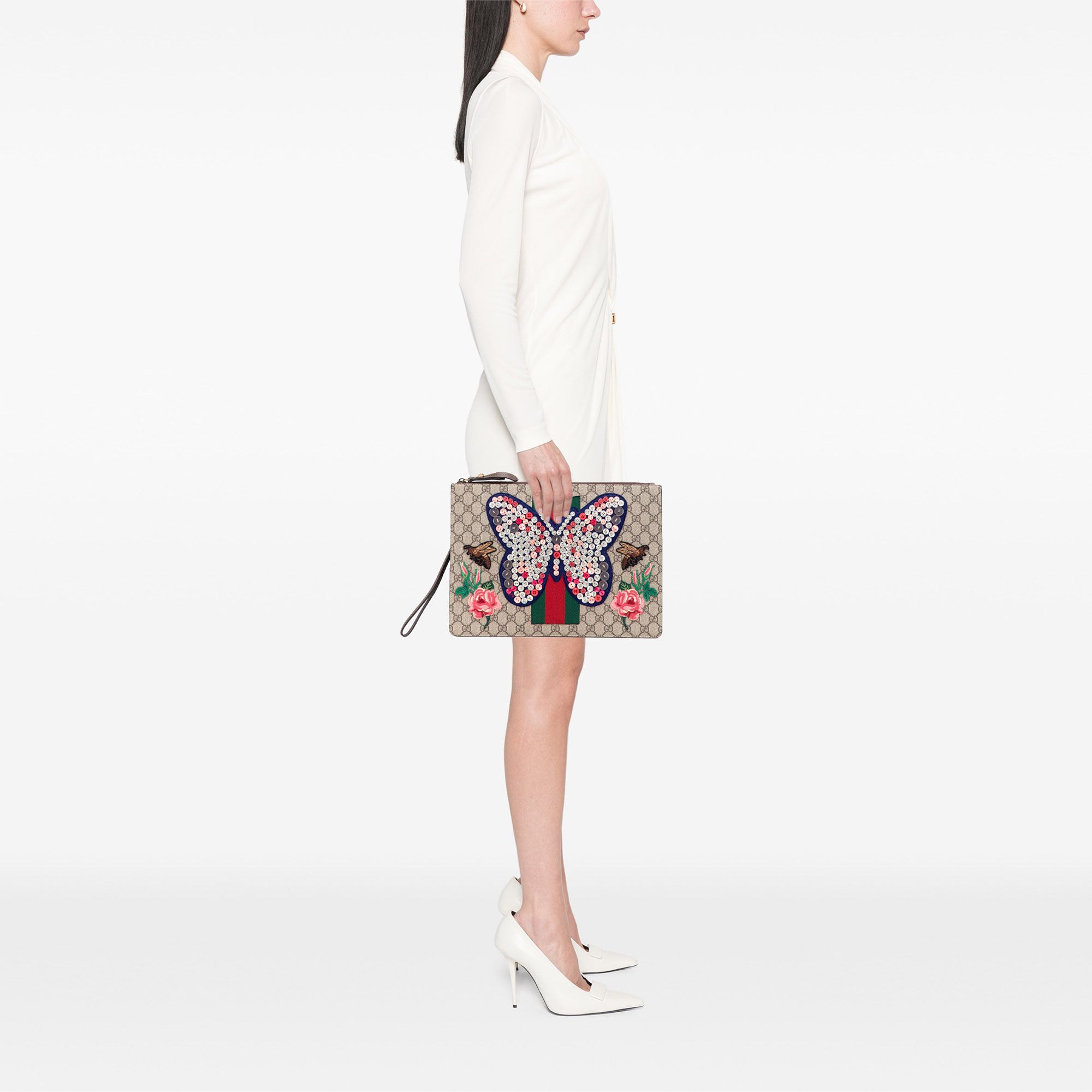 Gucci Gucci GG Supreme Web Butterfly Clutch Size ONE SIZE - 13 Thumbnail