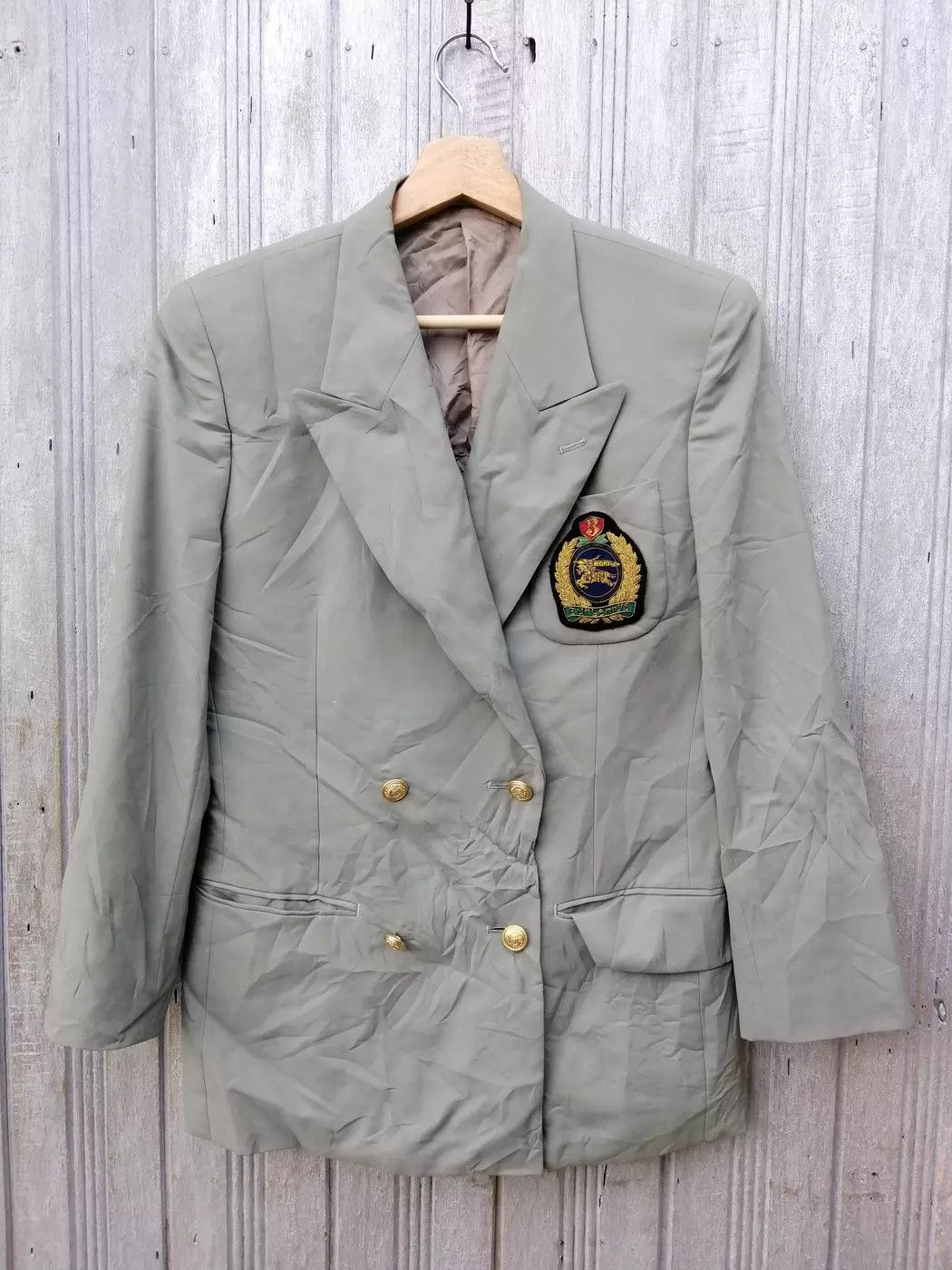 Burberry Vintage Burberry's Blazer Front Embroidered Logo Size 36S - 9 Thumbnail
