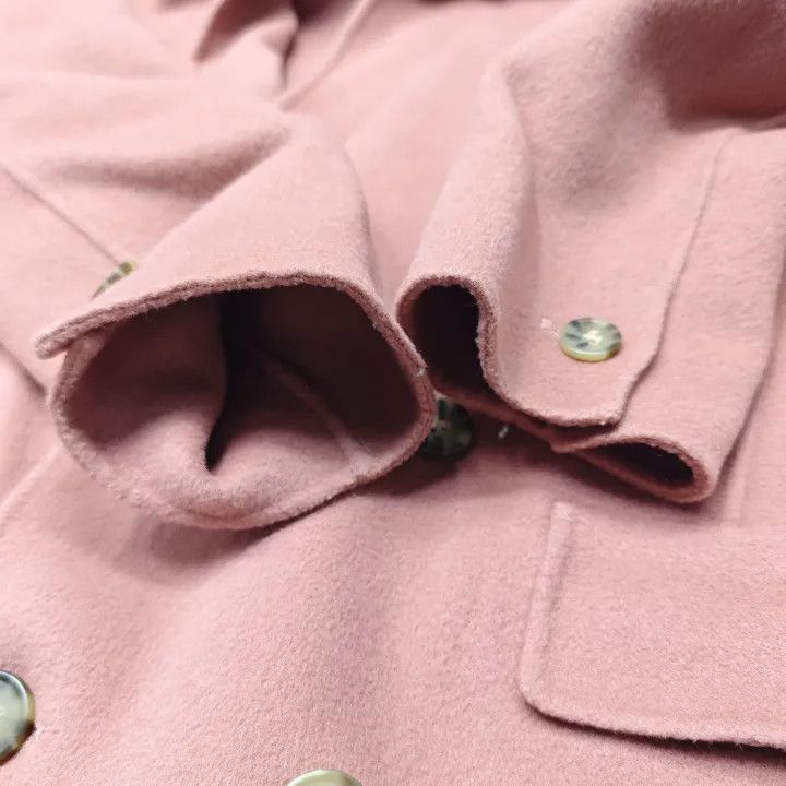 Max Mara Max Mara Pink Double-Breasted Wool Coat 0079 Size US M / EU 48-50 / 2 - 7 Thumbnail