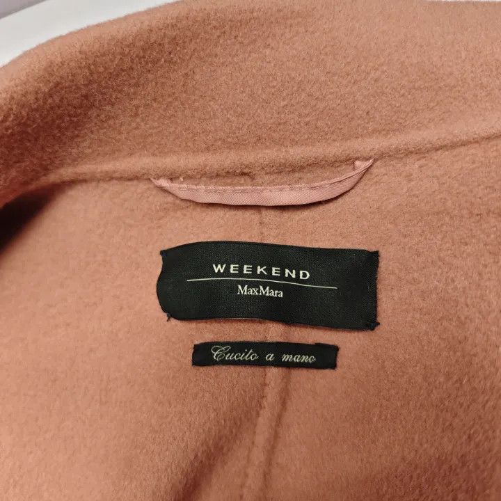 Max Mara Max Mara Pink Double-Breasted Wool Coat 0079 Size US M / EU 48-50 / 2 - 4 Thumbnail
