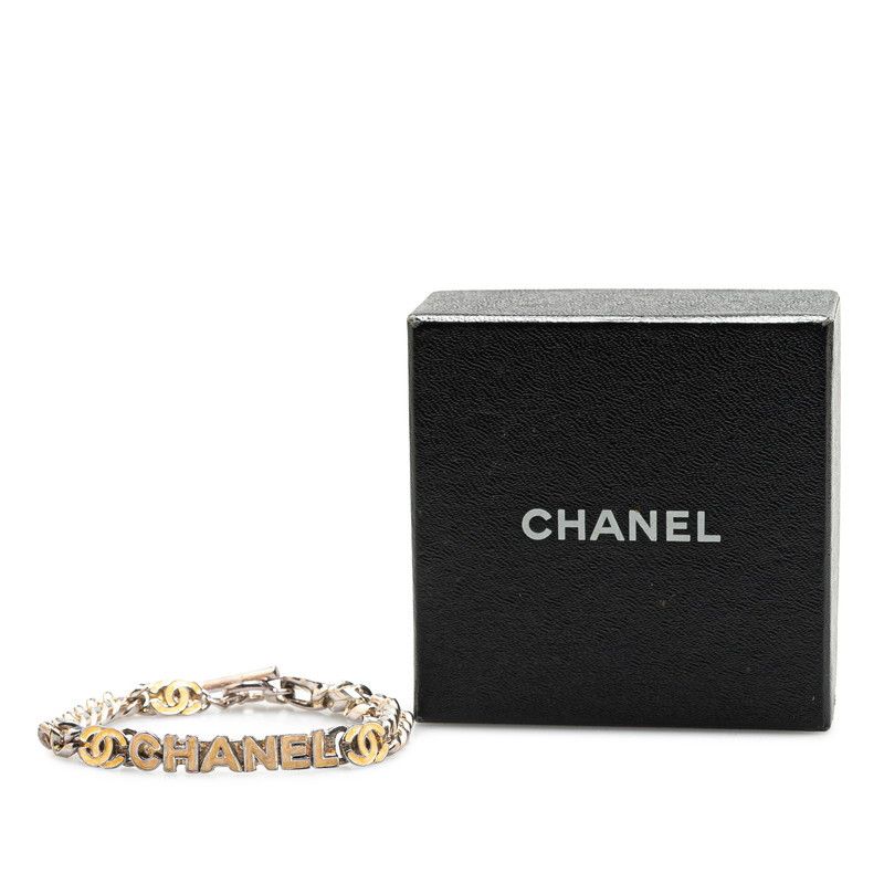 Chanel Chanel Chanel Logo Coco Mark Metal Bracelet Metal Bracelet Size ONE SIZE - 6 Thumbnail