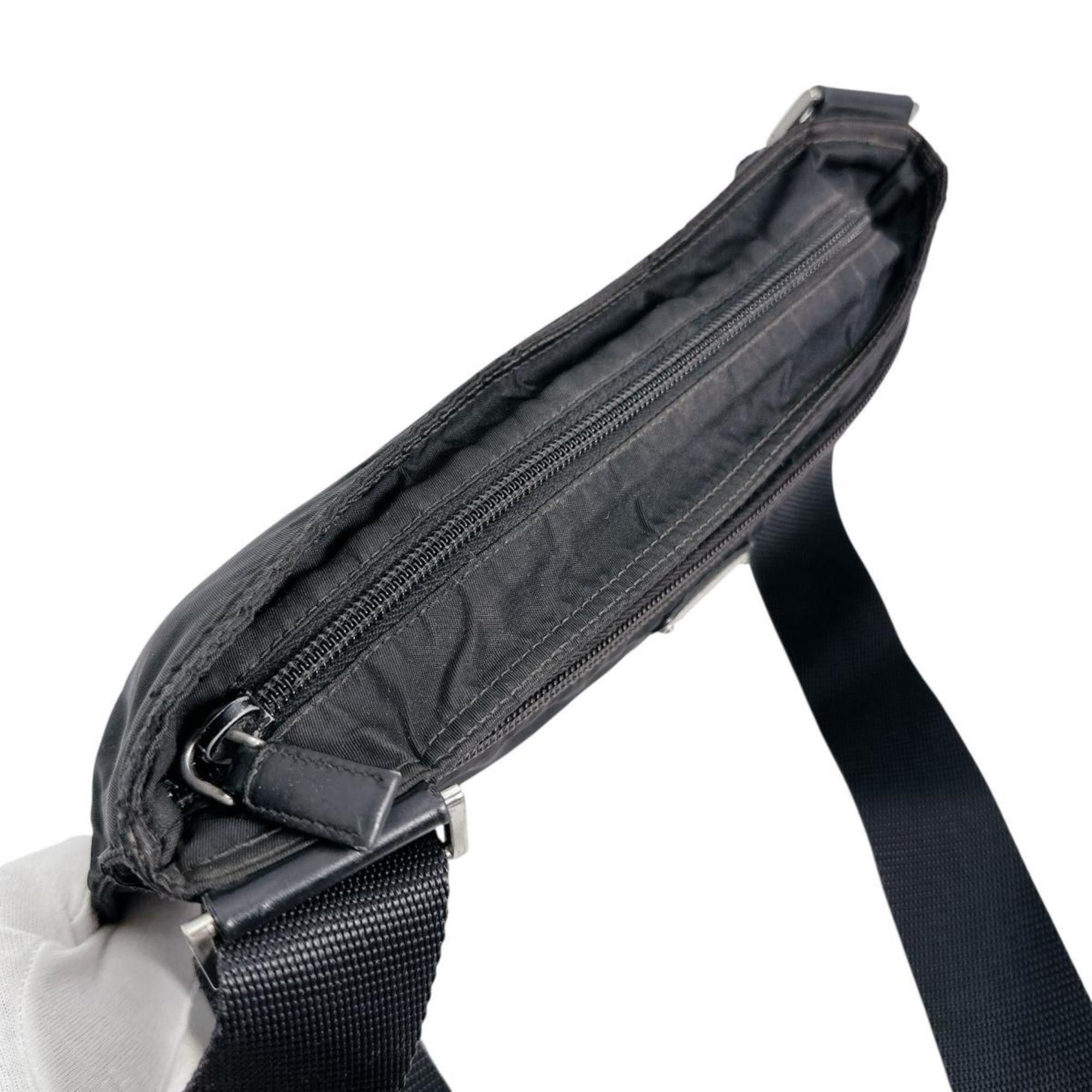 Prada PRADA Shoulder Bag Body Triangle Logo Nylon Black Size ONE SIZE - 9 Thumbnail