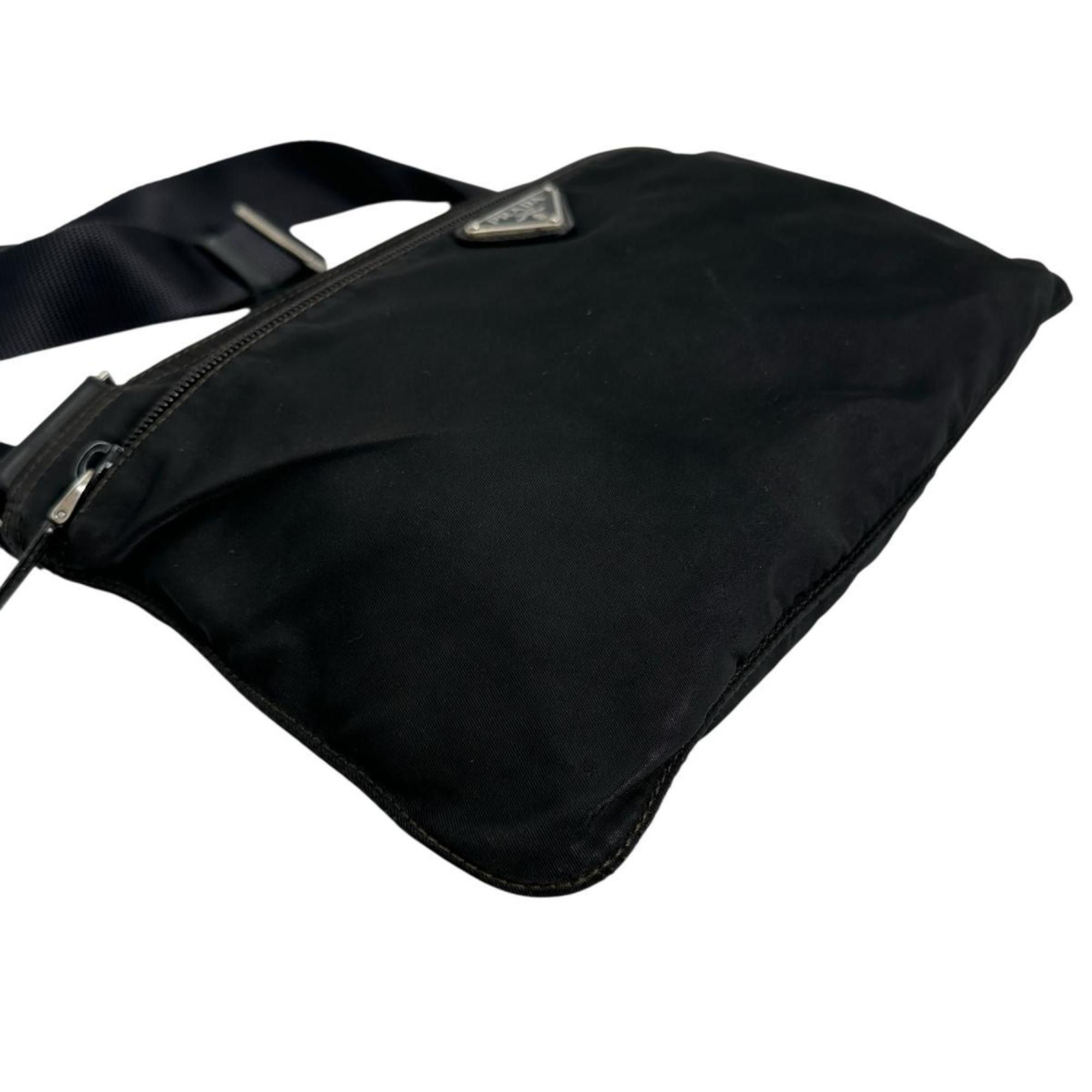 Prada PRADA Shoulder Bag Body Triangle Logo Nylon Black Size ONE SIZE - 5 Thumbnail