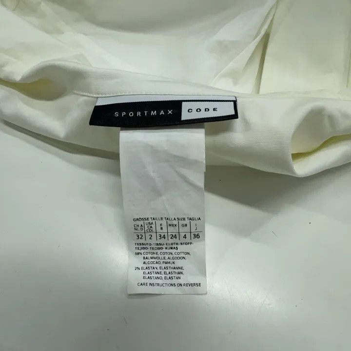 Max Mara Max Mara Casual Ruffled White Shirt 0079 Size S / US 4 / IT 40 - 4 Thumbnail