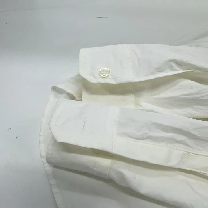 Max Mara Max Mara Casual Ruffled White Shirt 0079 Size S / US 4 / IT 40 - 14 Thumbnail