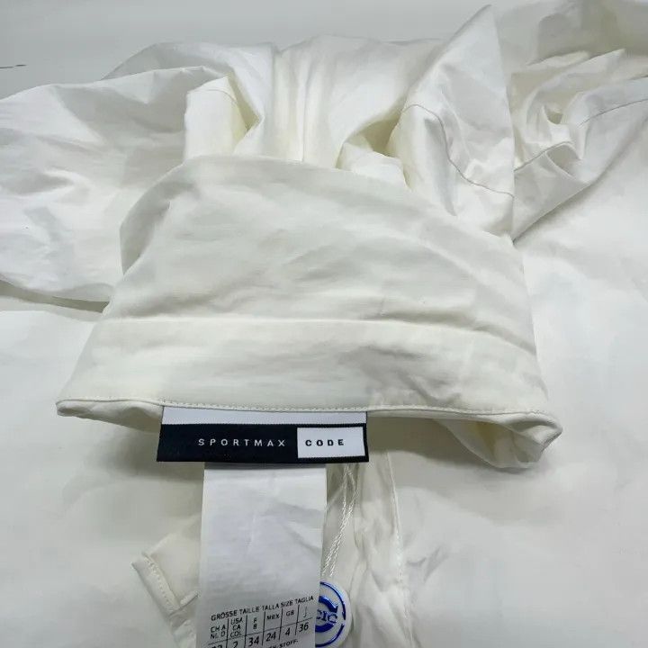 Max Mara Max Mara Casual Ruffled White Shirt 0079 Size S / US 4 / IT 40 - 6 Thumbnail