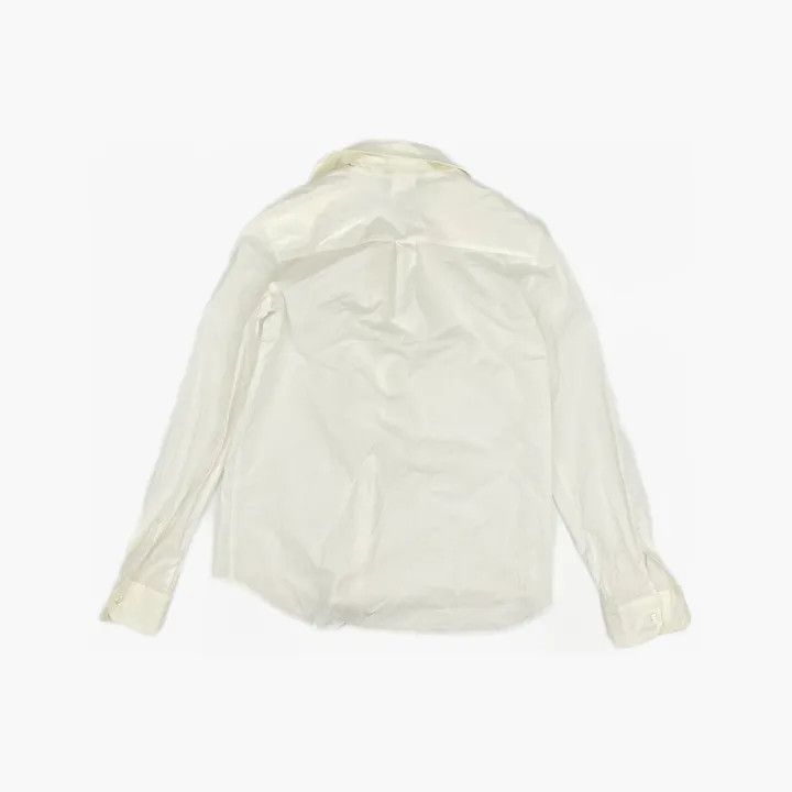 Max Mara Max Mara Casual Ruffled White Shirt 0079 Size S / US 4 / IT 40 - 3 Thumbnail