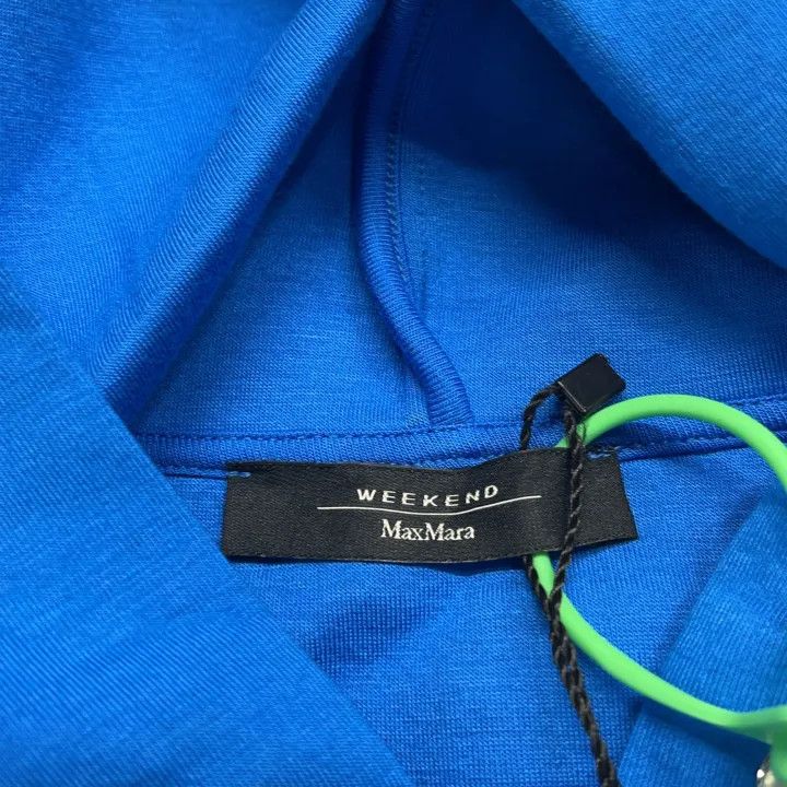 Max Mara Maxmara Blue Hooded Sweatshirt for Women 0079 Size M / US 6-8 / IT 42-44 - 4 Thumbnail
