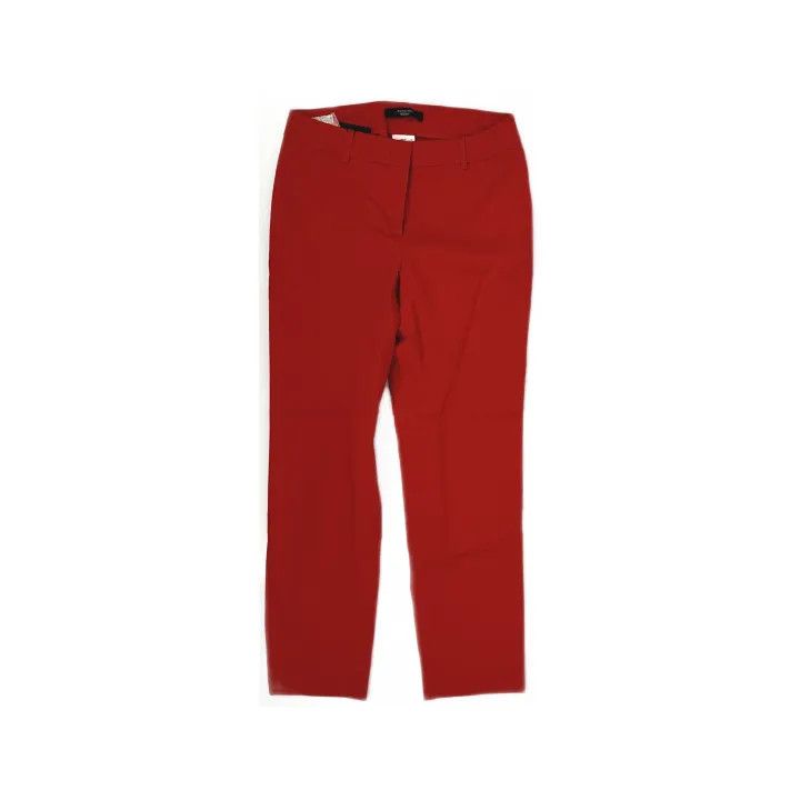 Max Mara Maxmara Casual Red Straight-Leg Trousers 0079 Size 36" / US 14 / IT 50 - 2 Thumbnail