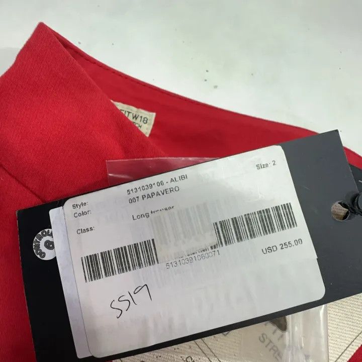 Max Mara Maxmara Casual Red Straight-Leg Trousers 0079 Size 36" / US 14 / IT 50 - 7 Thumbnail