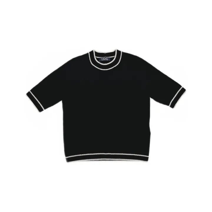 Max Mara S Max Mara Casual Knit Short Sleeve Top 0079 Size XS / US 0-2 / IT 36-38 - 2 Thumbnail
