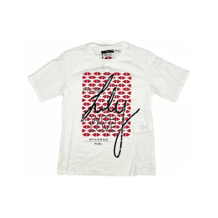 Max Mara Maxmara Casual Short Sleeve Graphic Tee 0079 Size XS / US 0-2 / IT 36-38 - 2 Thumbnail