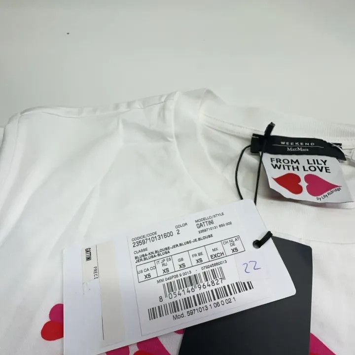 Max Mara Maxmara Casual Short Sleeve Graphic Tee 0079 Size XS / US 0-2 / IT 36-38 - 5 Thumbnail