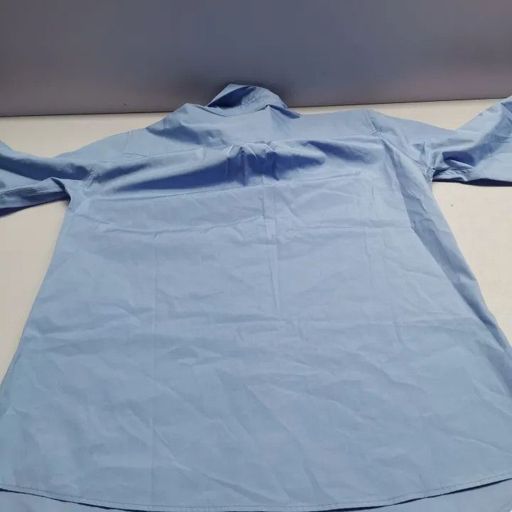 Max Mara Maxmara Classic Long Sleeve Shirt in Blue 0079 Size M / US 6-8 / IT 42-44 - 10 Thumbnail