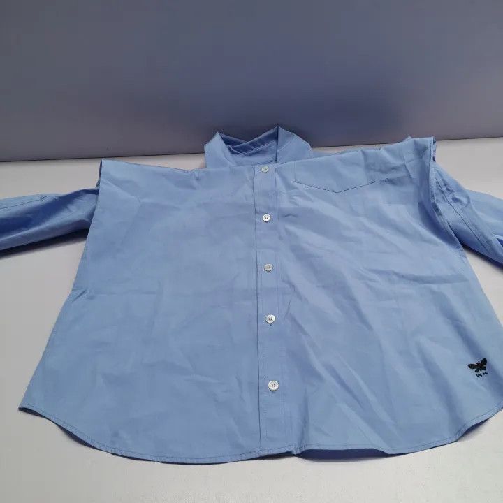 Max Mara Maxmara Classic Long Sleeve Shirt in Blue 0079 Size M / US 6-8 / IT 42-44 - 9 Thumbnail