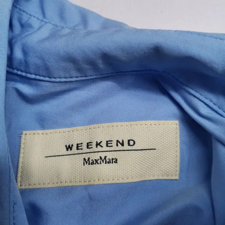 Max Mara Maxmara Classic Long Sleeve Shirt in Blue 0079 Size M / US 6-8 / IT 42-44 - 4 Thumbnail