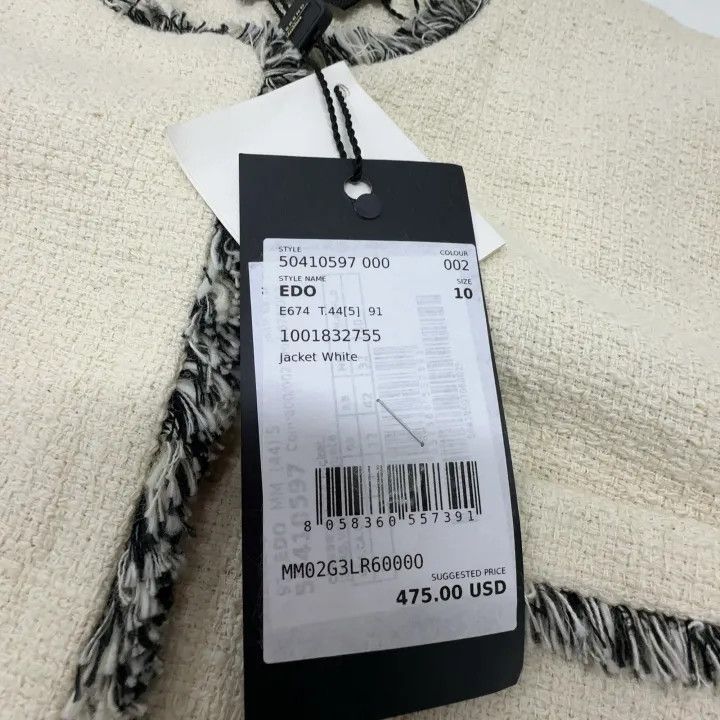 Max Mara Maxmara Women's Fringe Trim Short Jacket 0079 Size L / US 10 / IT 46 - 5 Thumbnail