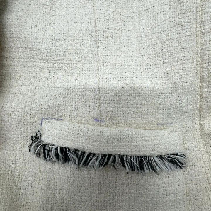 Max Mara Maxmara Women's Fringe Trim Short Jacket 0079 Size L / US 10 / IT 46 - 10 Thumbnail