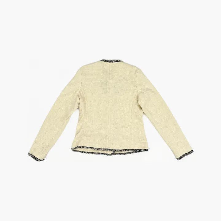 Max Mara Maxmara Women's Fringe Trim Short Jacket 0079 Size L / US 10 / IT 46 - 3 Thumbnail