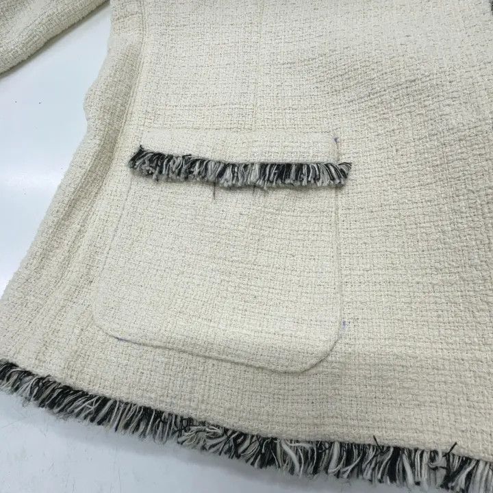 Max Mara Maxmara Women's Fringe Trim Short Jacket 0079 Size L / US 10 / IT 46 - 11 Thumbnail