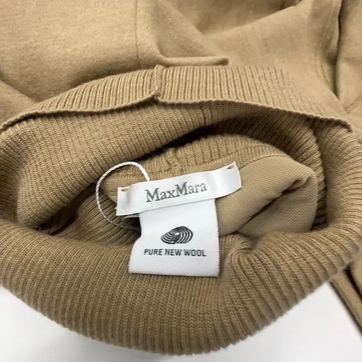 Max Mara Maxmara Stylish Beige High Neck Dress 0079 Size M / US 6-8 / IT 42-44 - 5 Thumbnail