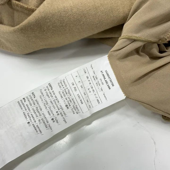Max Mara Maxmara Stylish Beige High Neck Dress 0079 Size M / US 6-8 / IT 42-44 - 4 Thumbnail