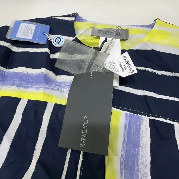 Max Mara Maxmara Stylish Irregular Short Sleeve Dress 0079 Size M / US 6-8 / IT 42-44 - 6 Thumbnail