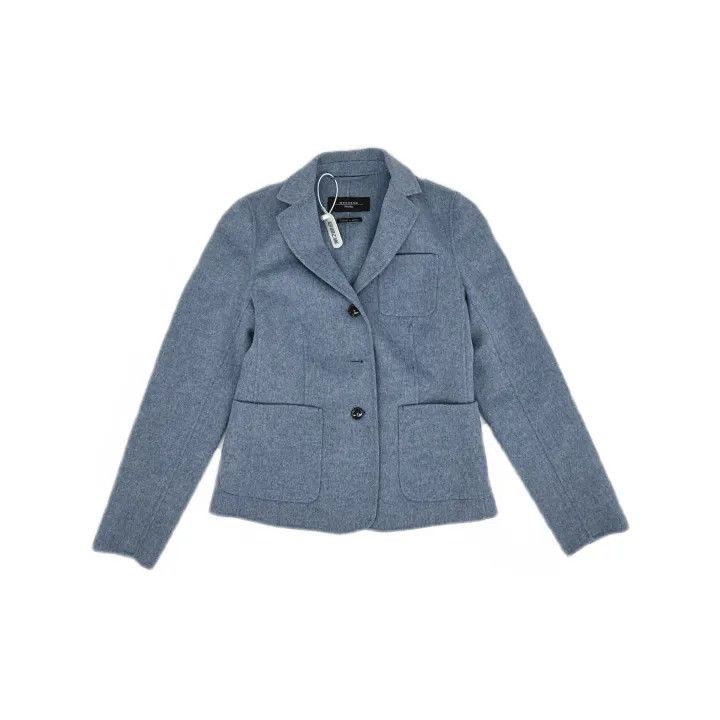 Maxmara Stylish Simple Blue Blazer 0079