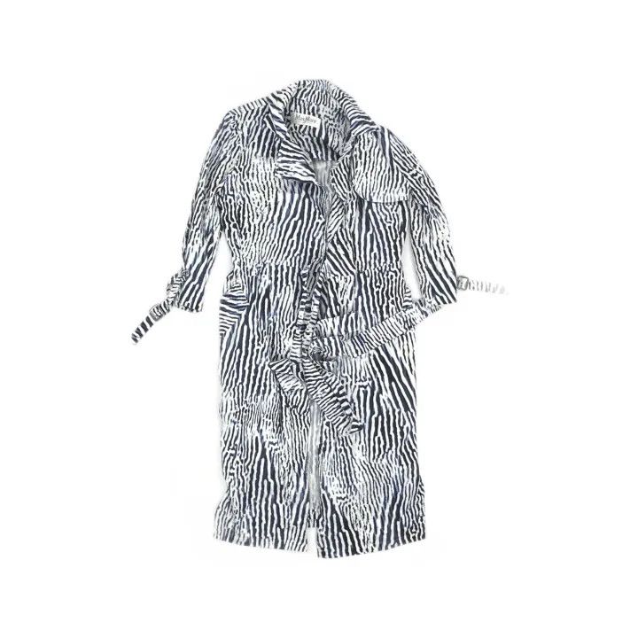 Max Mara Max Mara Stylish Striped Waist Tie Coat 0079 Size M / US 6-8 / IT 42-44 - 2 Thumbnail