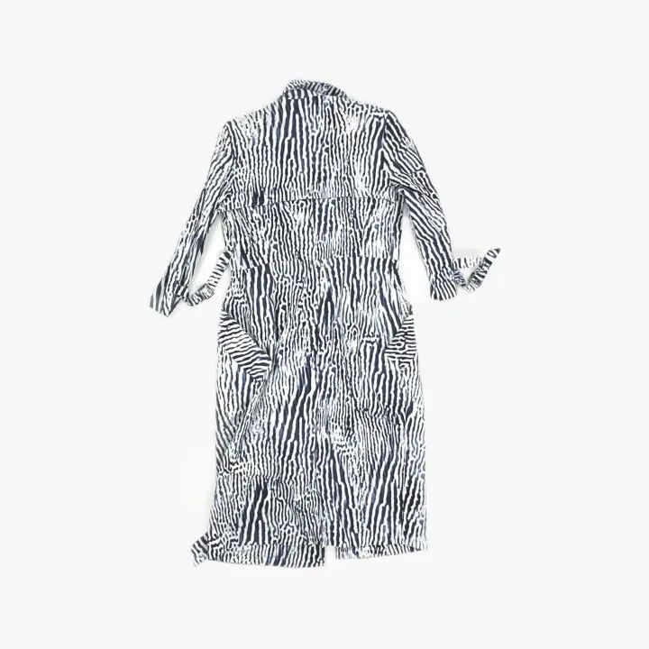 Max Mara Max Mara Stylish Striped Waist Tie Coat 0079 Size M / US 6-8 / IT 42-44 - 3 Thumbnail