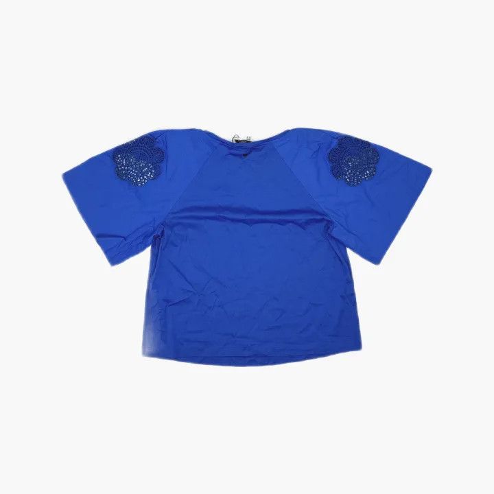 Max Mara MaxMara Weekend Embroidered Blue T-Shirt 0079 Size L / US 10 / IT 46 - 3 Thumbnail