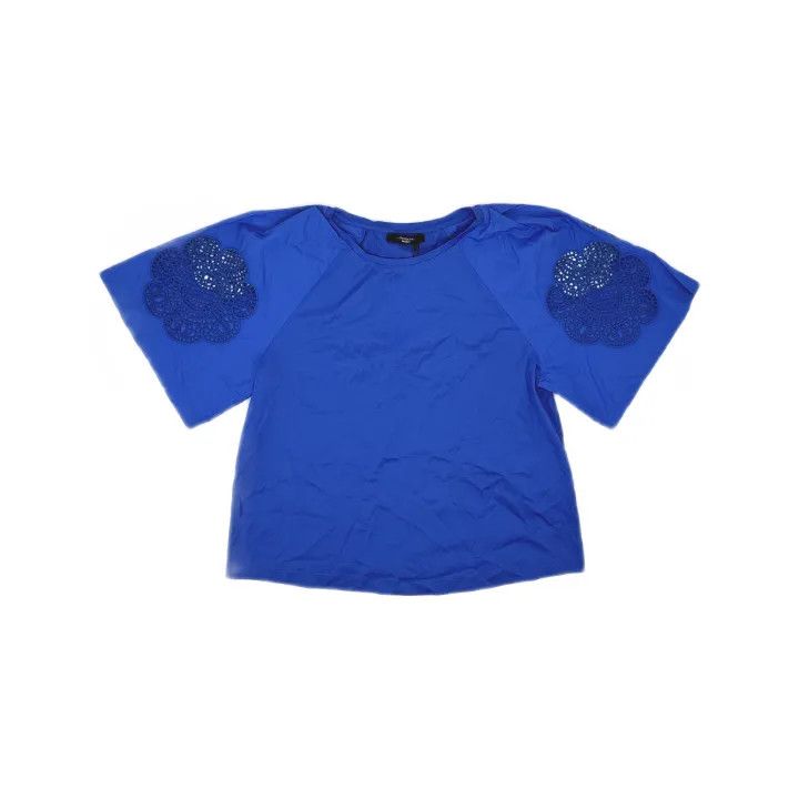 Max Mara MaxMara Weekend Embroidered Blue T-Shirt 0079 Size L / US 10 / IT 46 - 2 Thumbnail