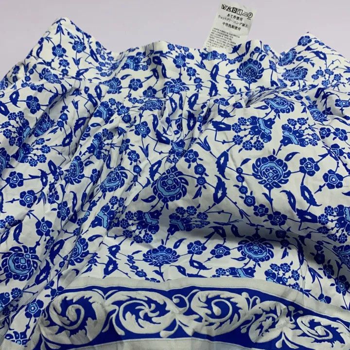 Max Mara Maxmara Blue Patterned Casual Skirt 0079 Size 40" / US 18 - 5 Thumbnail