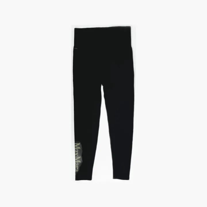 Max Mara Maxmara Black Logo Print Casual Trousers 0079 Size 23" - 3 Thumbnail