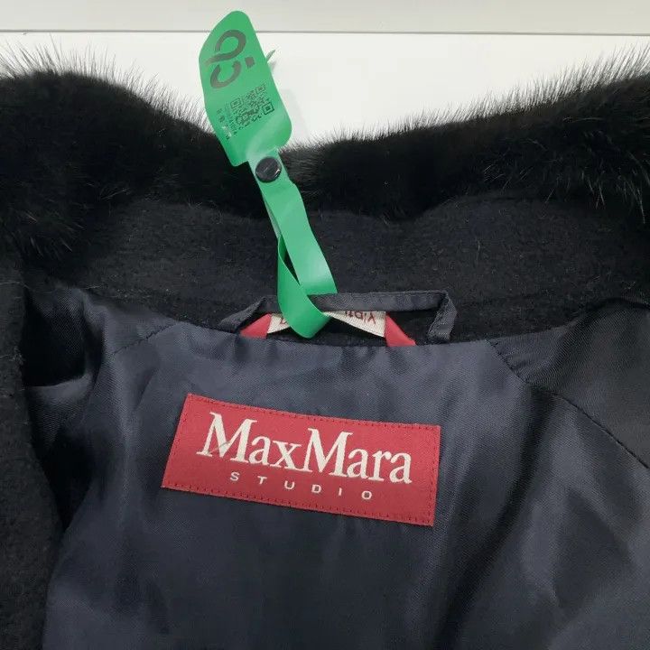 Max Mara Maxmara Black Casual Button-Up Coat 0079 Size M / US 6-8 / IT 42-44 - 4 Thumbnail