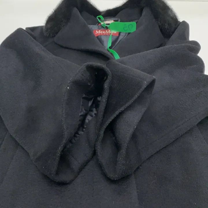 Max Mara Maxmara Black Casual Button-Up Coat 0079 Size M / US 6-8 / IT 42-44 - 7 Thumbnail