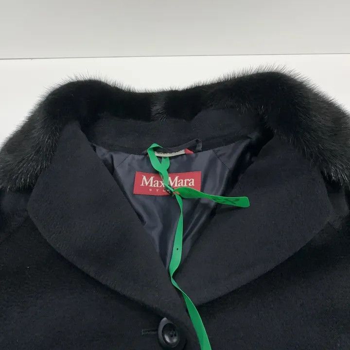 Max Mara Maxmara Black Casual Button-Up Coat 0079 Size M / US 6-8 / IT 42-44 - 8 Thumbnail