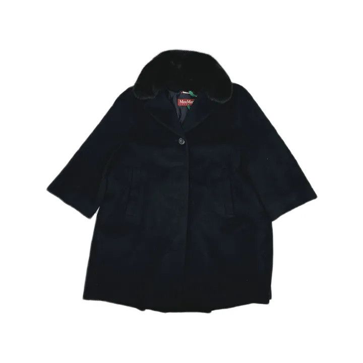 Max Mara Maxmara Black Casual Button-Up Coat 0079 Size M / US 6-8 / IT 42-44 - 2 Thumbnail