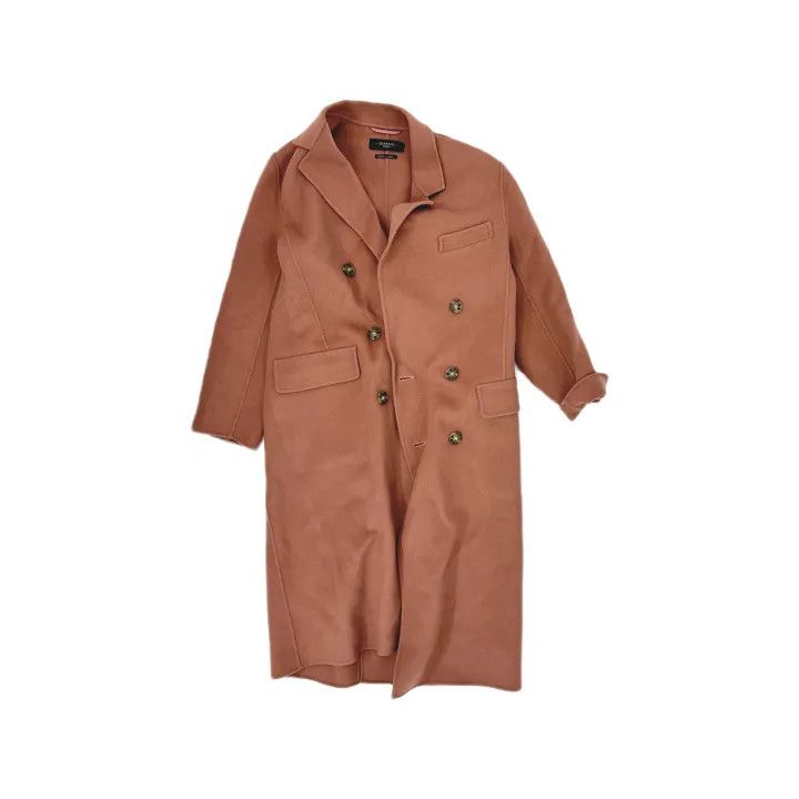 Max Mara Maxmara Double-Breasted Pink Wool Coat 0079 Size M / US 6-8 / IT 42-44 - 2 Thumbnail