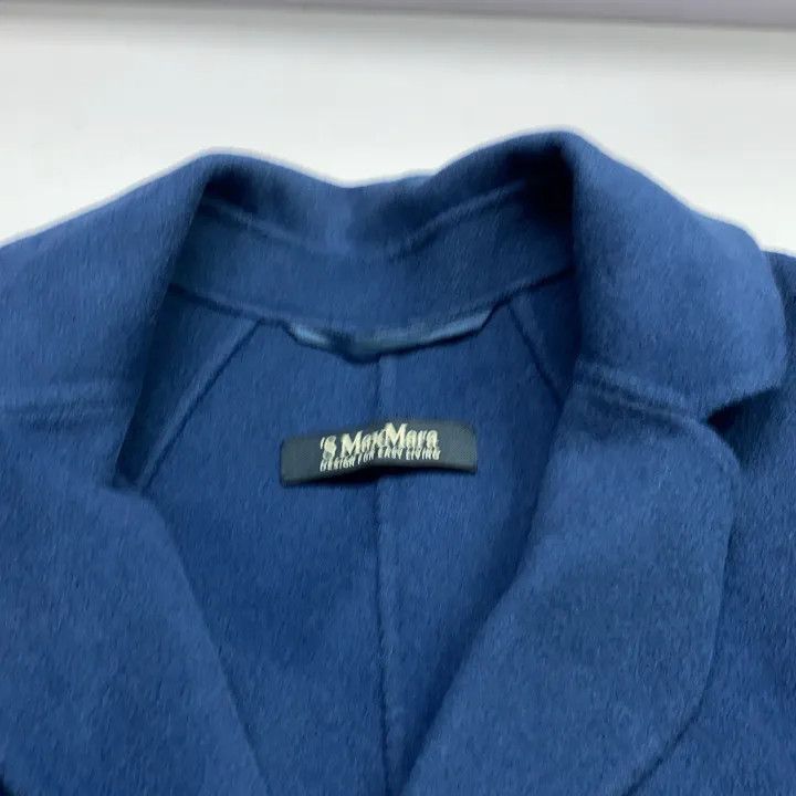 Max Mara Maxmara Casual Buttoned Coat in Blue 0079 Size M / US 6-8 / IT 42-44 - 5 Thumbnail