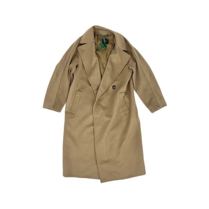Max Mara WEEKEND MaxMara Long Sleeve Belted Coat in Khaki 0079 Size M / US 6-8 / IT 42-44 - 2 Thumbnail