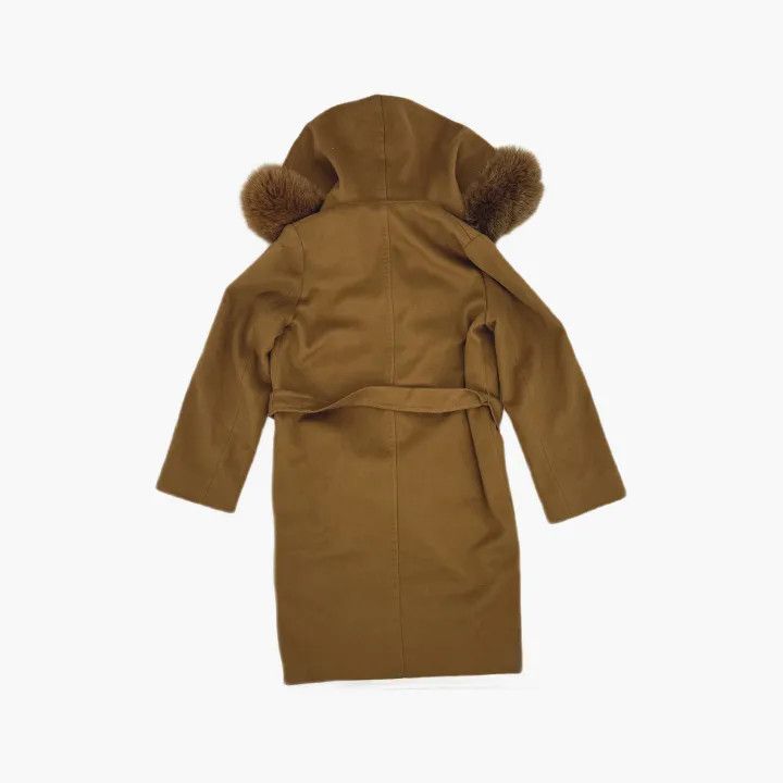 Max Mara MaxMara Hooded Long Coat with Fur Collar 0079 Size M / US 6-8 / IT 42-44 - 3 Thumbnail